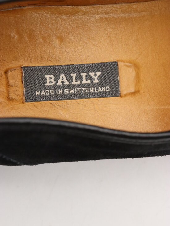 Bally of Switzerland Men\'s Size 11 D Black Suede Loafer Slip On Shoes